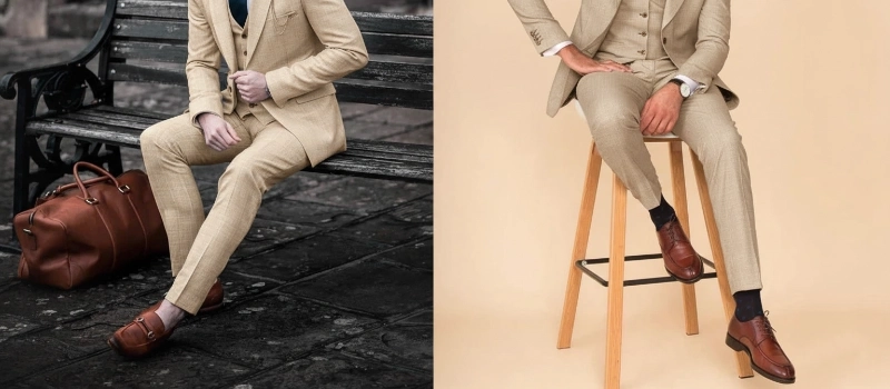 what colour shoes with beige suit 4
