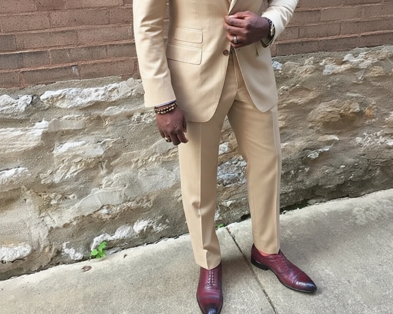 what colour shoes with beige suit 5