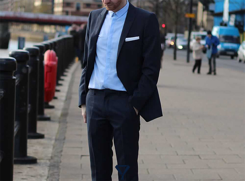 what shirt to wear with black suit a2