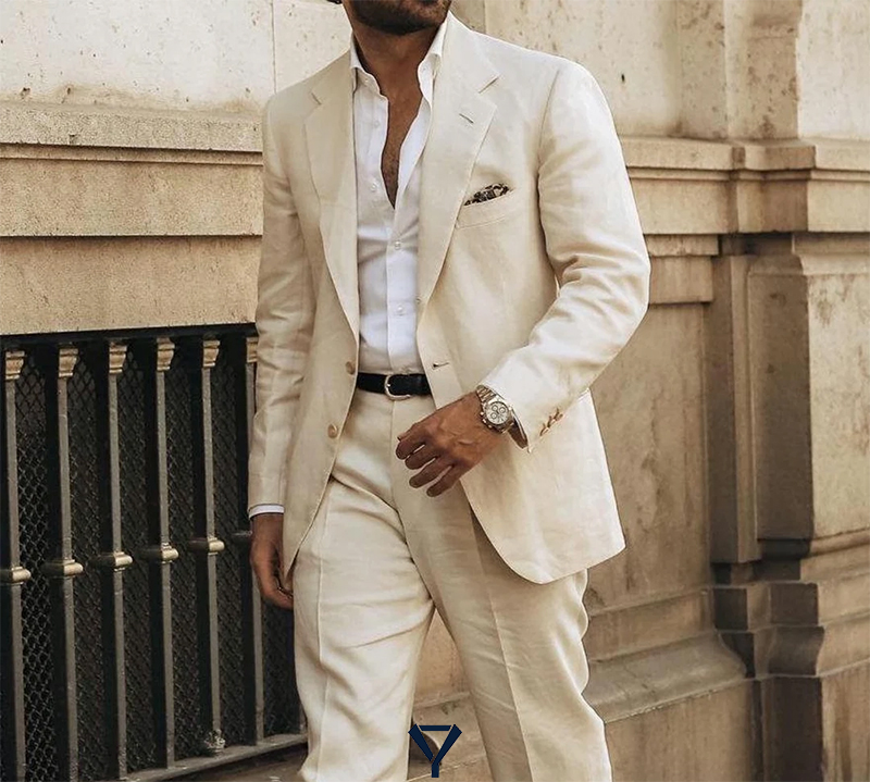 what shirt to wear with linen suit 1