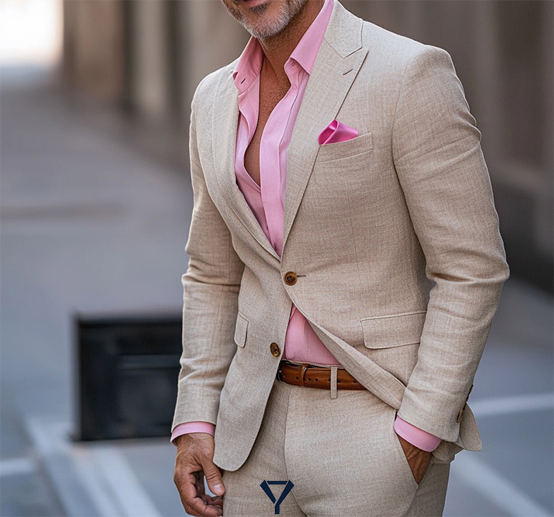 what shirt to wear with linen suit 7