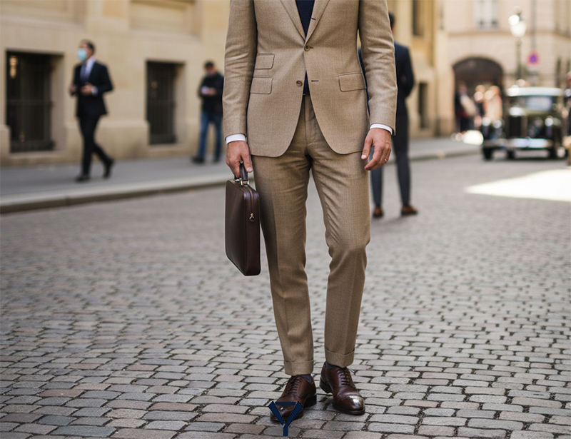 what shoes to wear with a tan suit 9