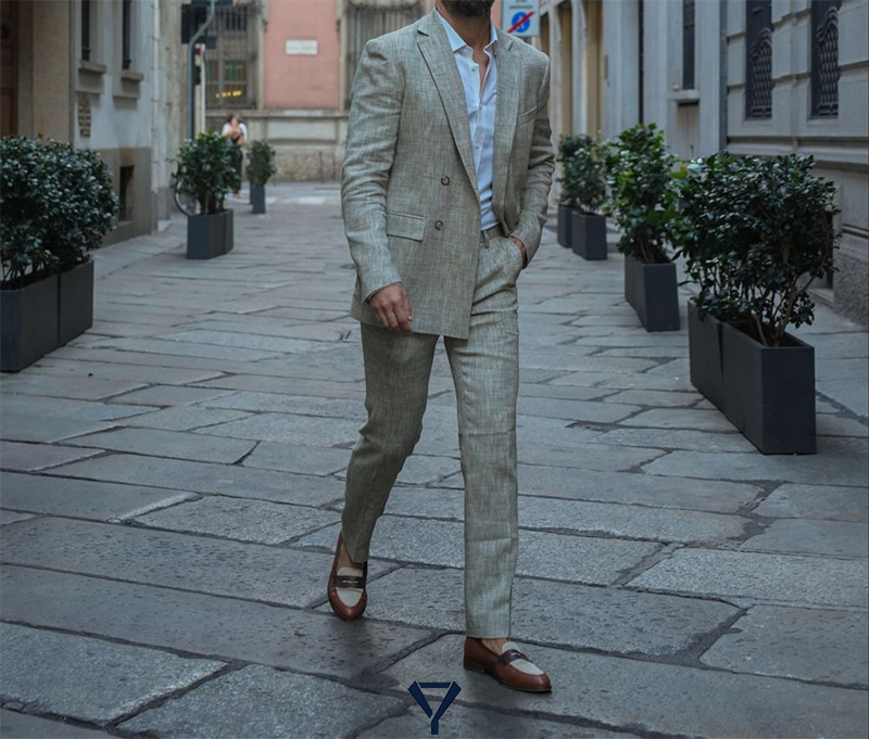 what shoes to wear with linen suit 3